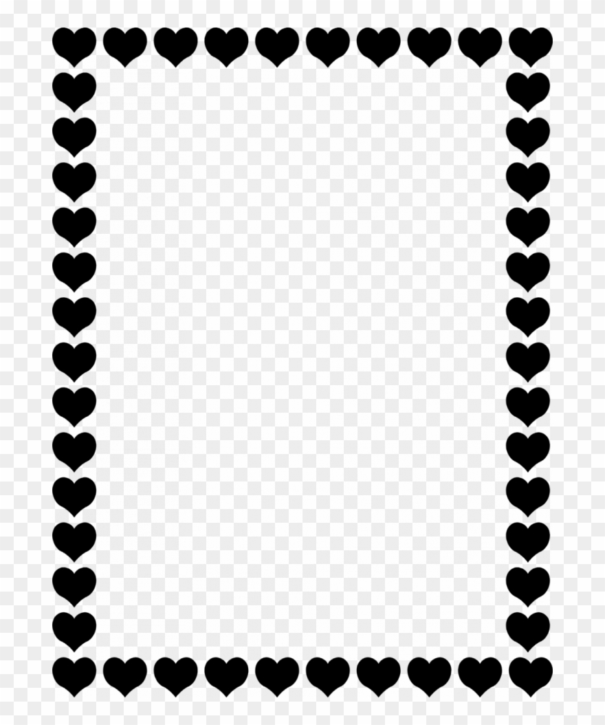 Valentines Day Border Landscape Clipart