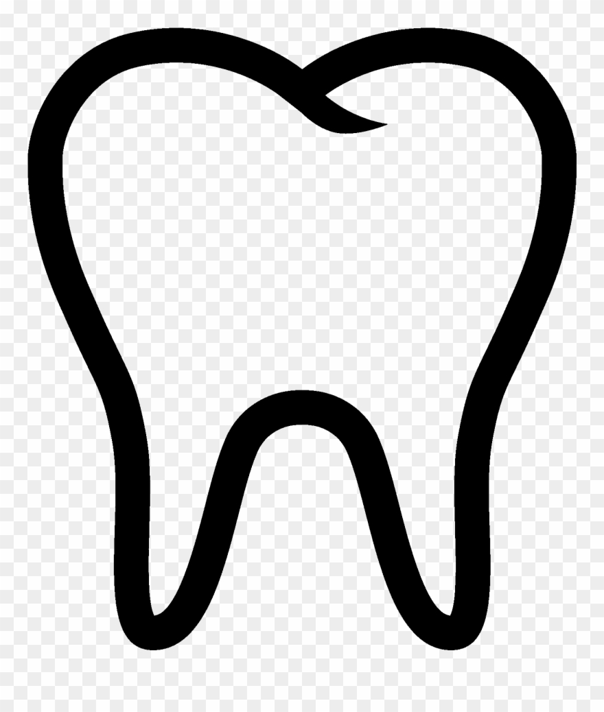 Tooth Clip Art Black And White - Png Download