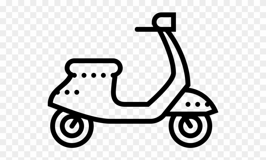 Scooter Clipart Drawing - Png Download