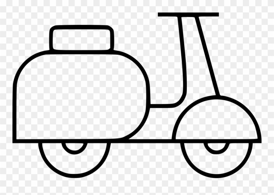 Clip Art Library Stock Scooter Drawing Bus - Png Download