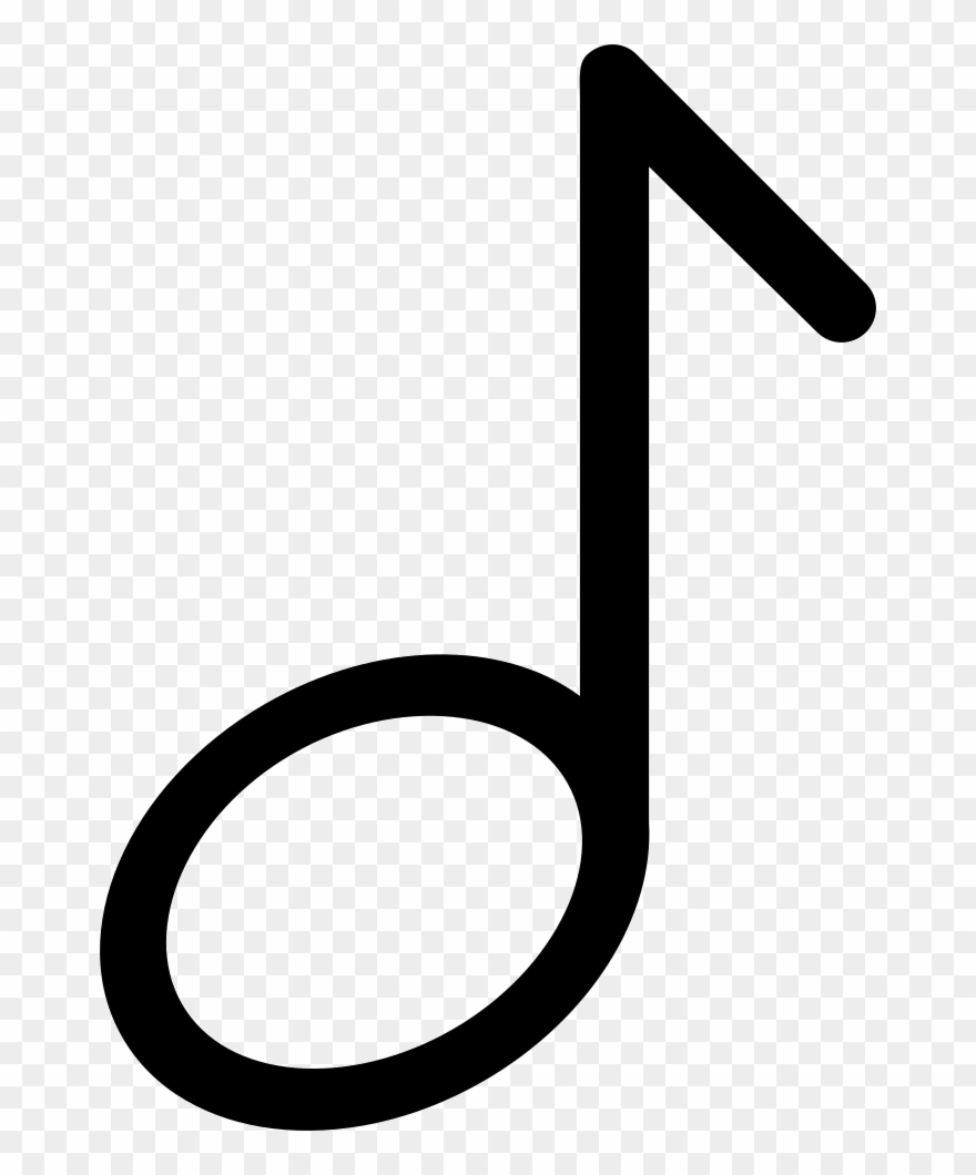 Musical Note Outlined Symbol Comments Clipart