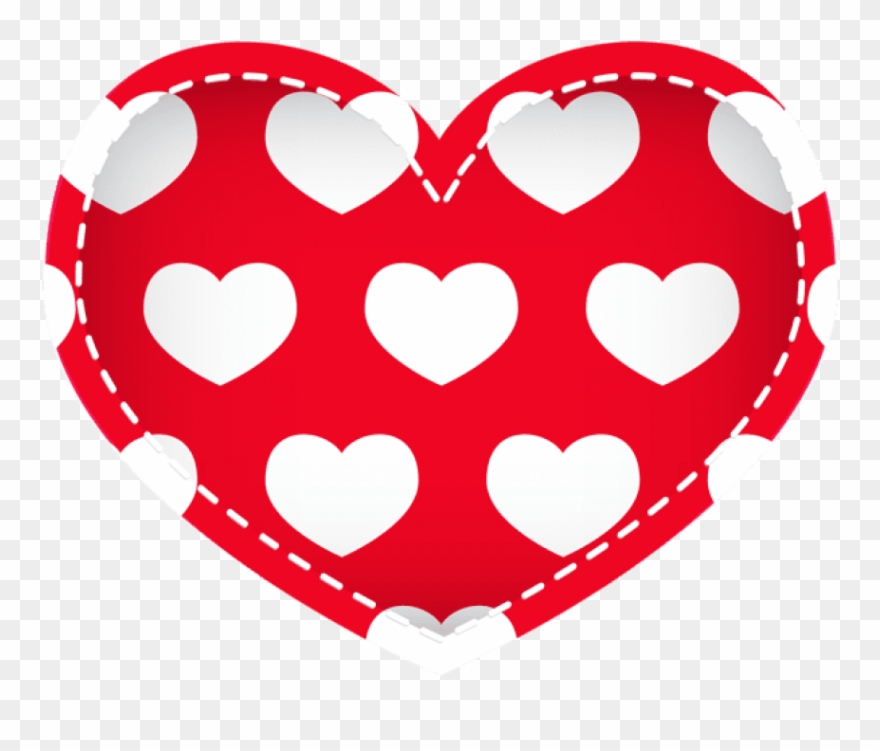 Free Png Red Heart With Hearts Png Clipart