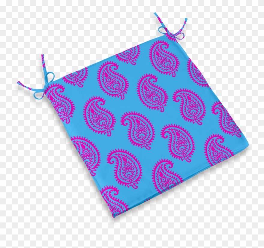 Chair Pad - Paisley Turquoise Clipart
