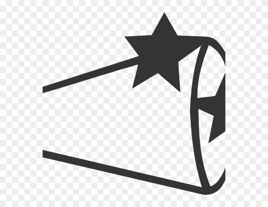 Megaphone With Stars Clipart