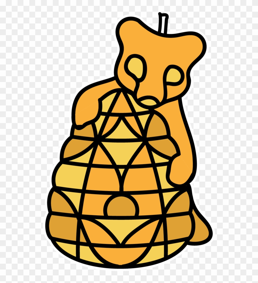 Bear And Beehive Clipart