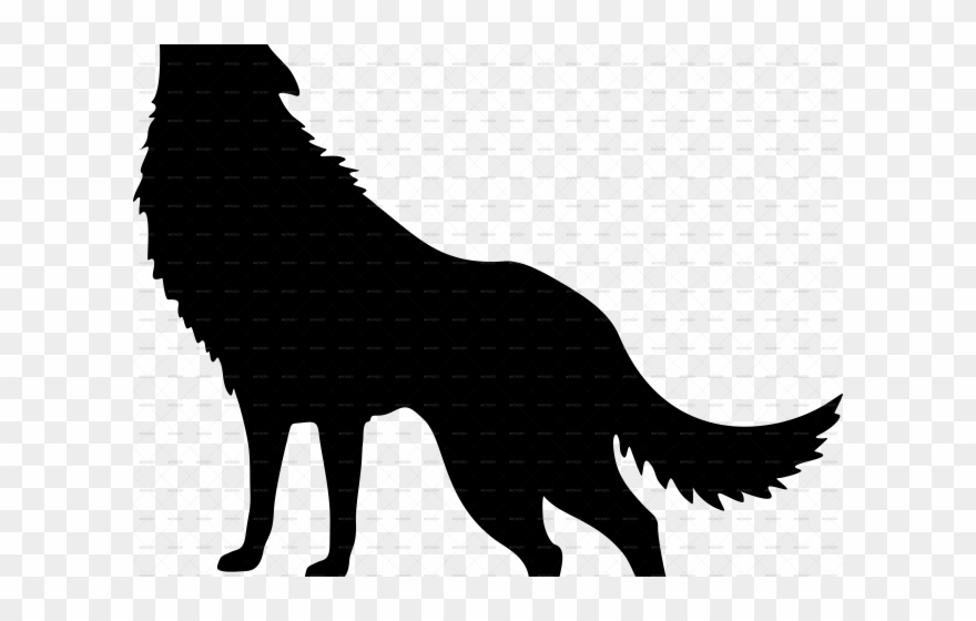 Shadow Clipart Wolf - Png Download
