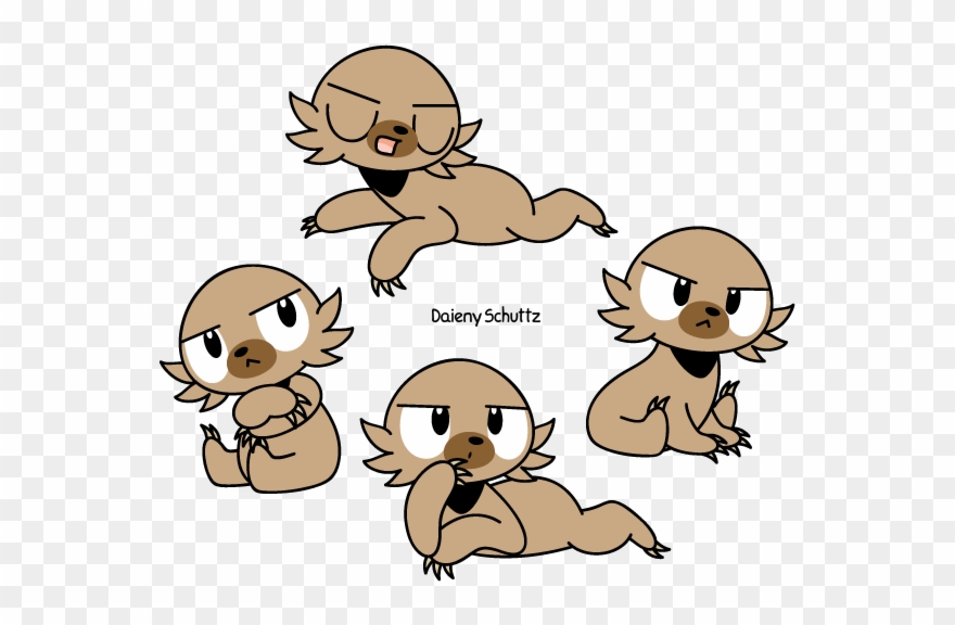 Grumpy Maned Sloth By Daieny Clipart
