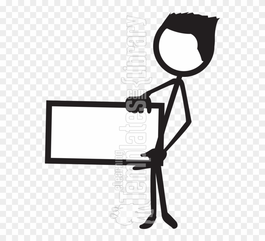 Stick Figure Clip Art Black And White - Png Download