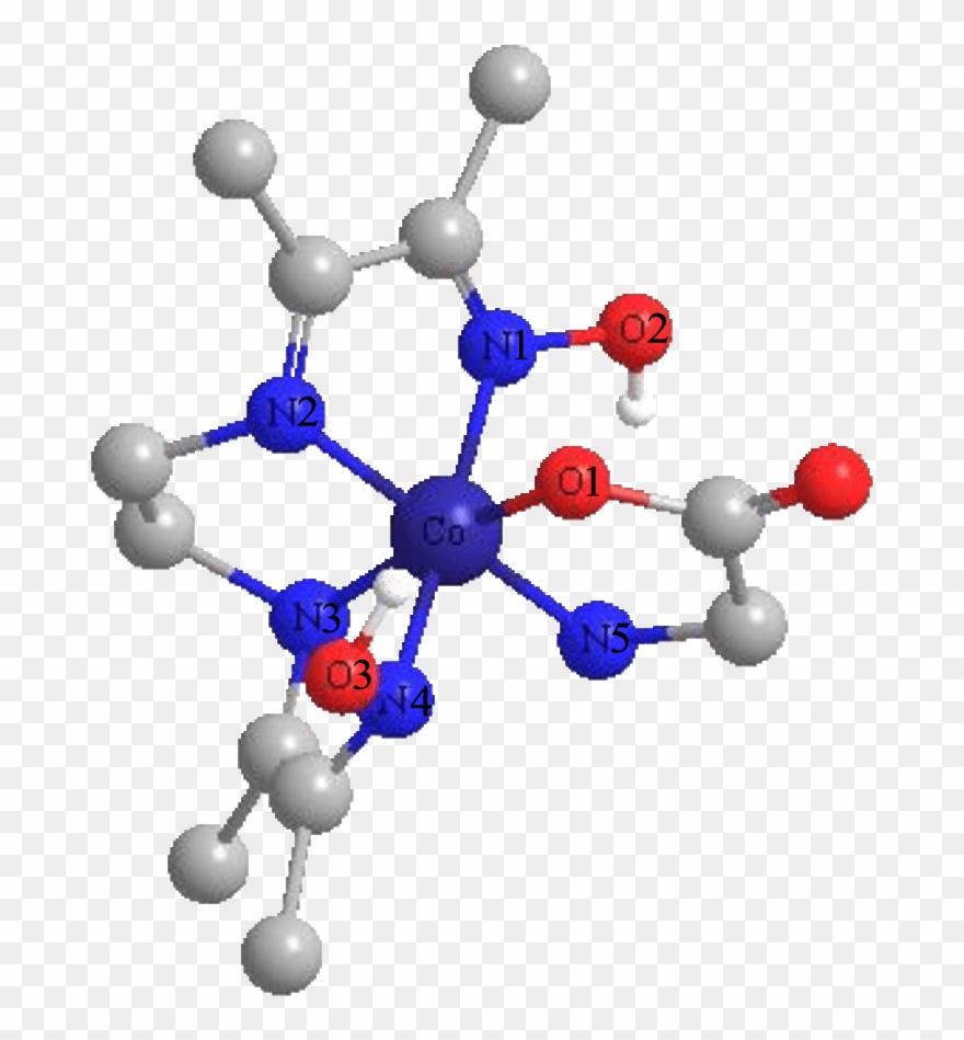 3d Molecular Modelling Of Complex [co Iii (gly Clipart
