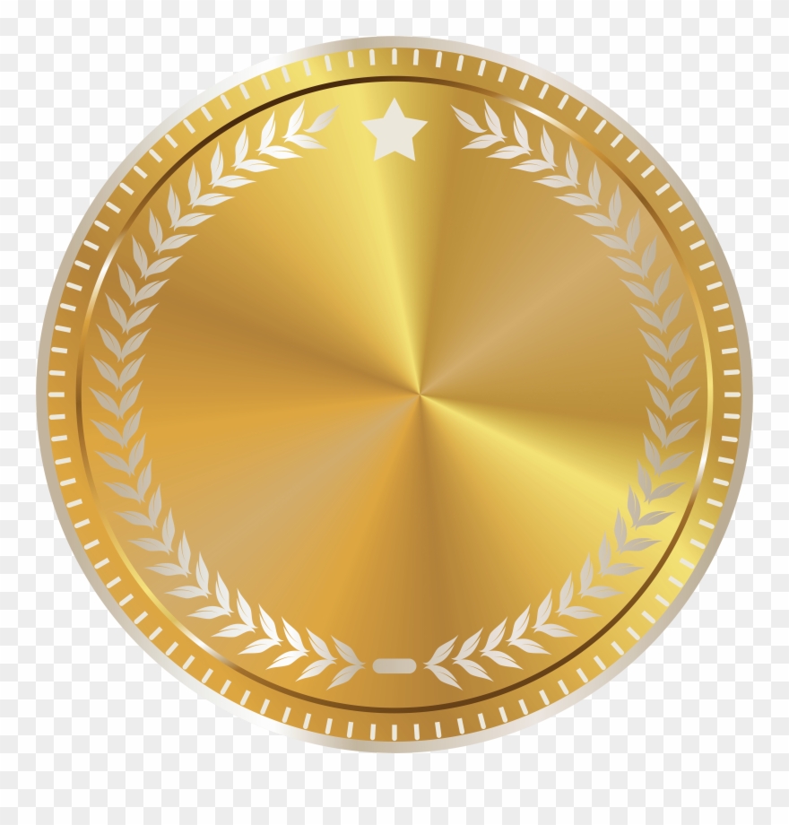 Gold Seal Badge With Decoration Png Clipart Image Transparent Png