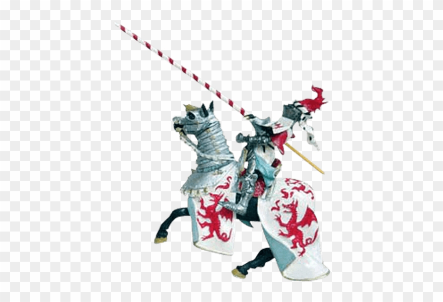 Horse With White Robes And Silver Armour Clipart