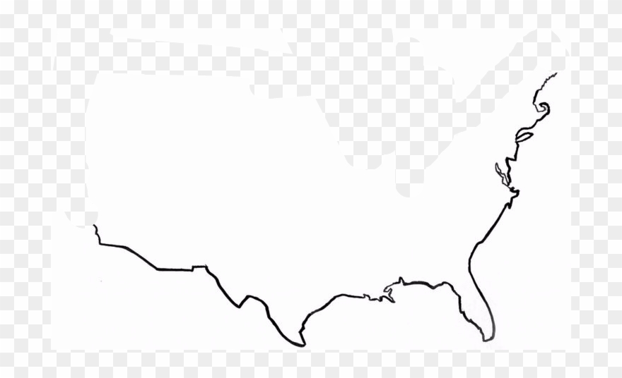 United States Map Outline Clipart - 308 3082390 United States Map Outline Clipart 
