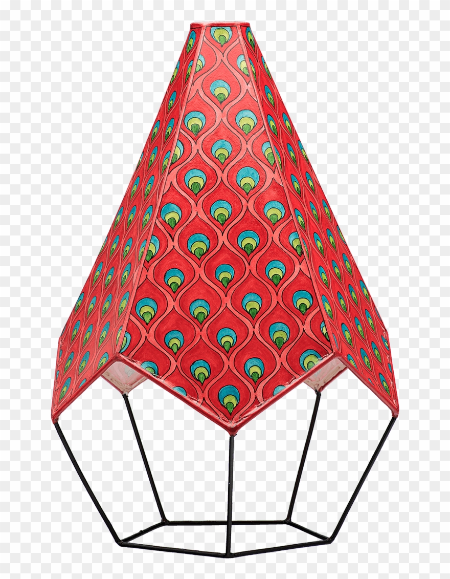 Peacock Cone Ceiling Lamp Clipart