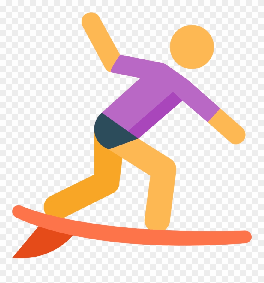 The Icon Is A Picture Of A Man On A Surfboard, To Clipart