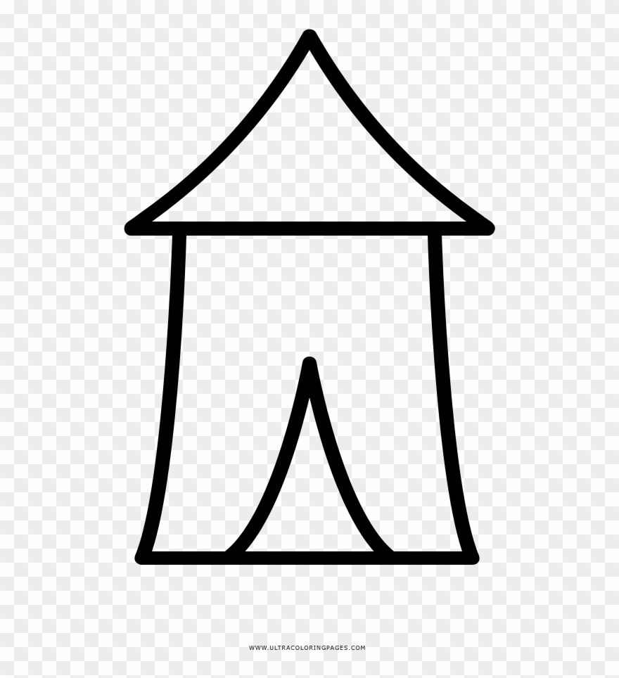 Carnival Tent Coloring Page Clipart
