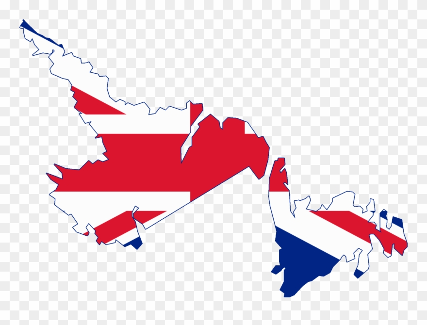 Flag Map Of Newfoundland And Labrador Clipart