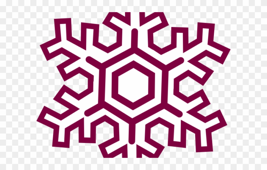 Snowflake Clipart Burgundy - Png Download