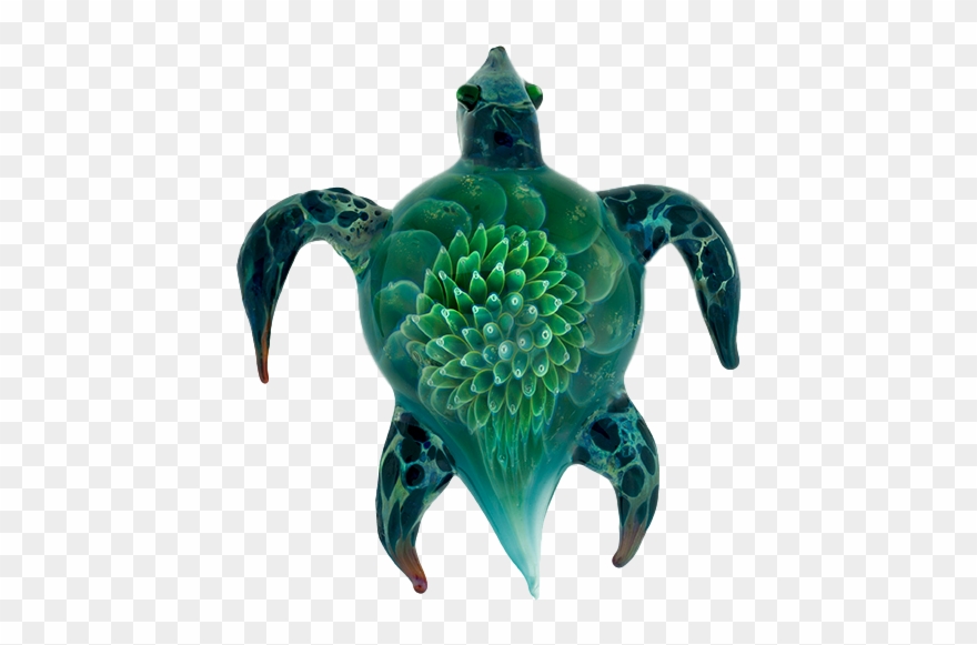 Glass Sea Turtle Memorial Keepsake Clipart