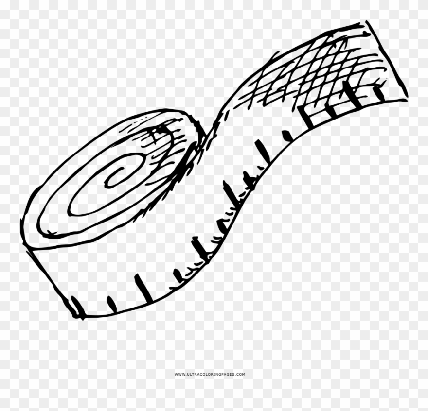 Measuring Tape Coloring Page Clipart