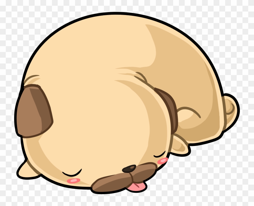 Smushed Pug Clipart