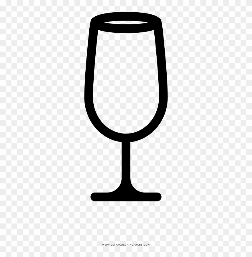 Champagne Flute Coloring Page Clipart