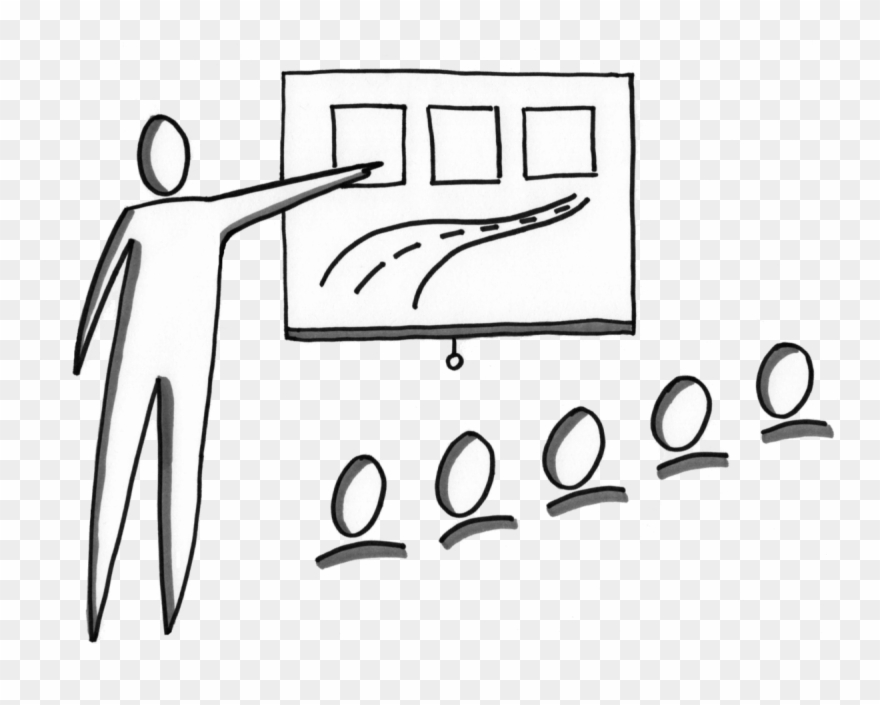A Teacher Teaches Students In Front Of The Class Pointing Clipart