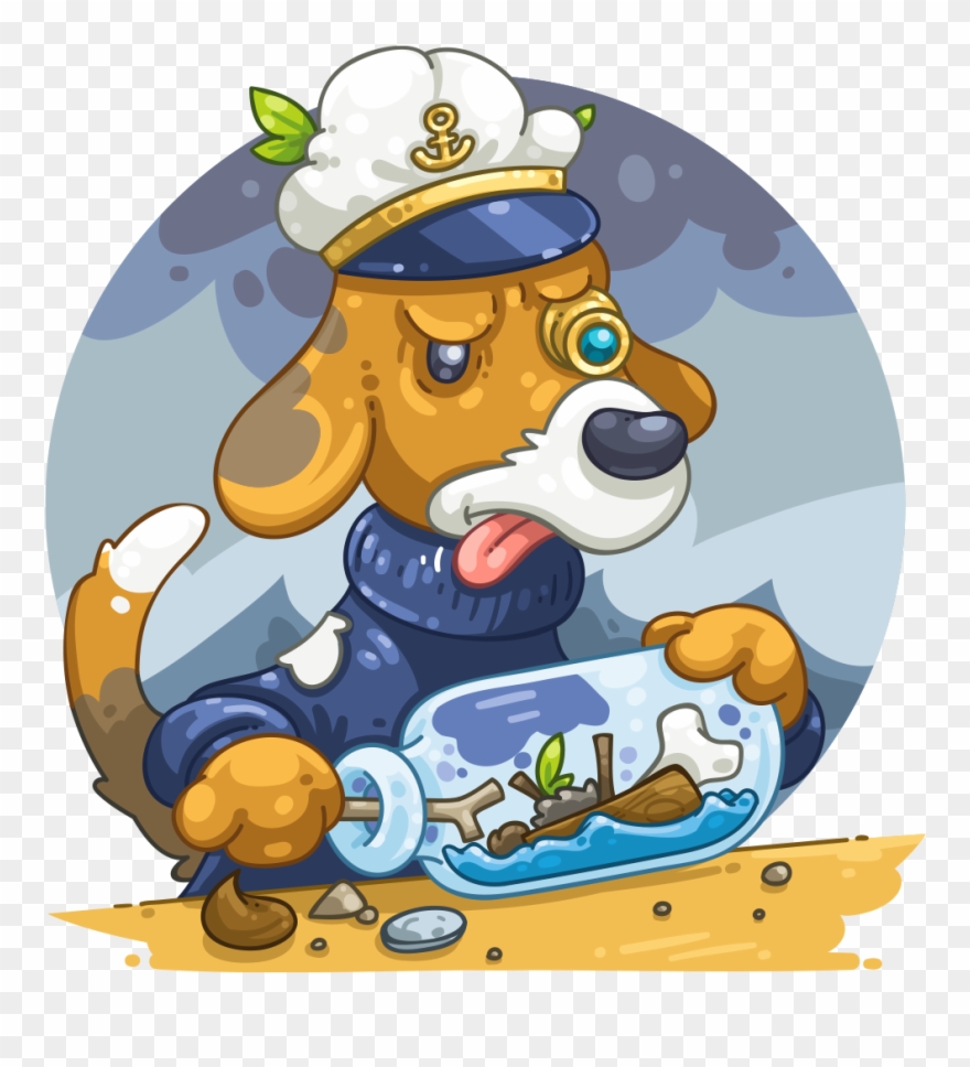 Ship In A Bottle Beagle Clipart