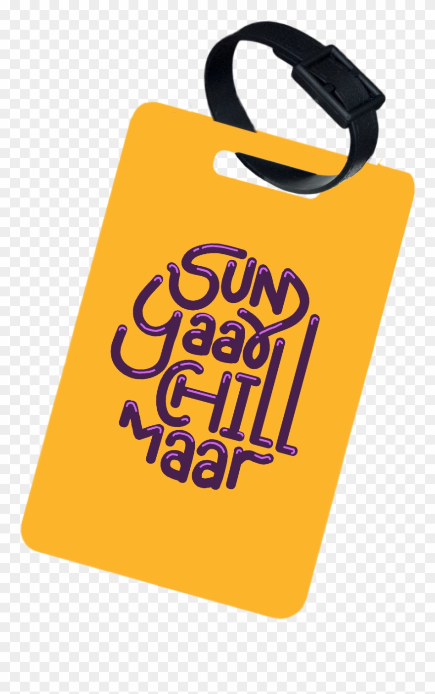 Sun Yaar Chill Maar Luggage Tag Clipart