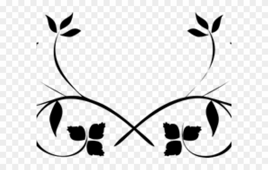 Flourish Clipart Black And White - Png Download