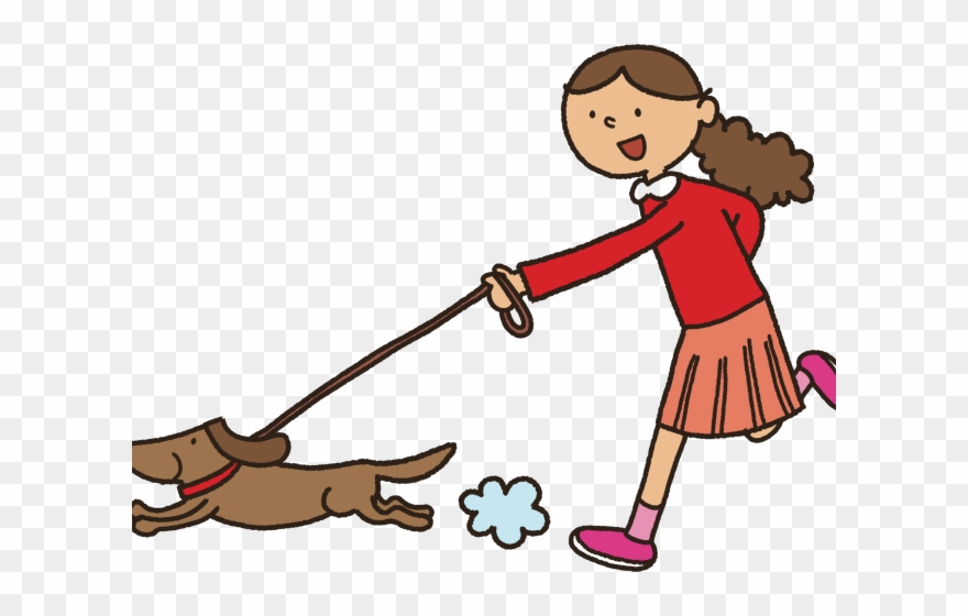 Dog Clipart Clipart Dog Walk - Png Download