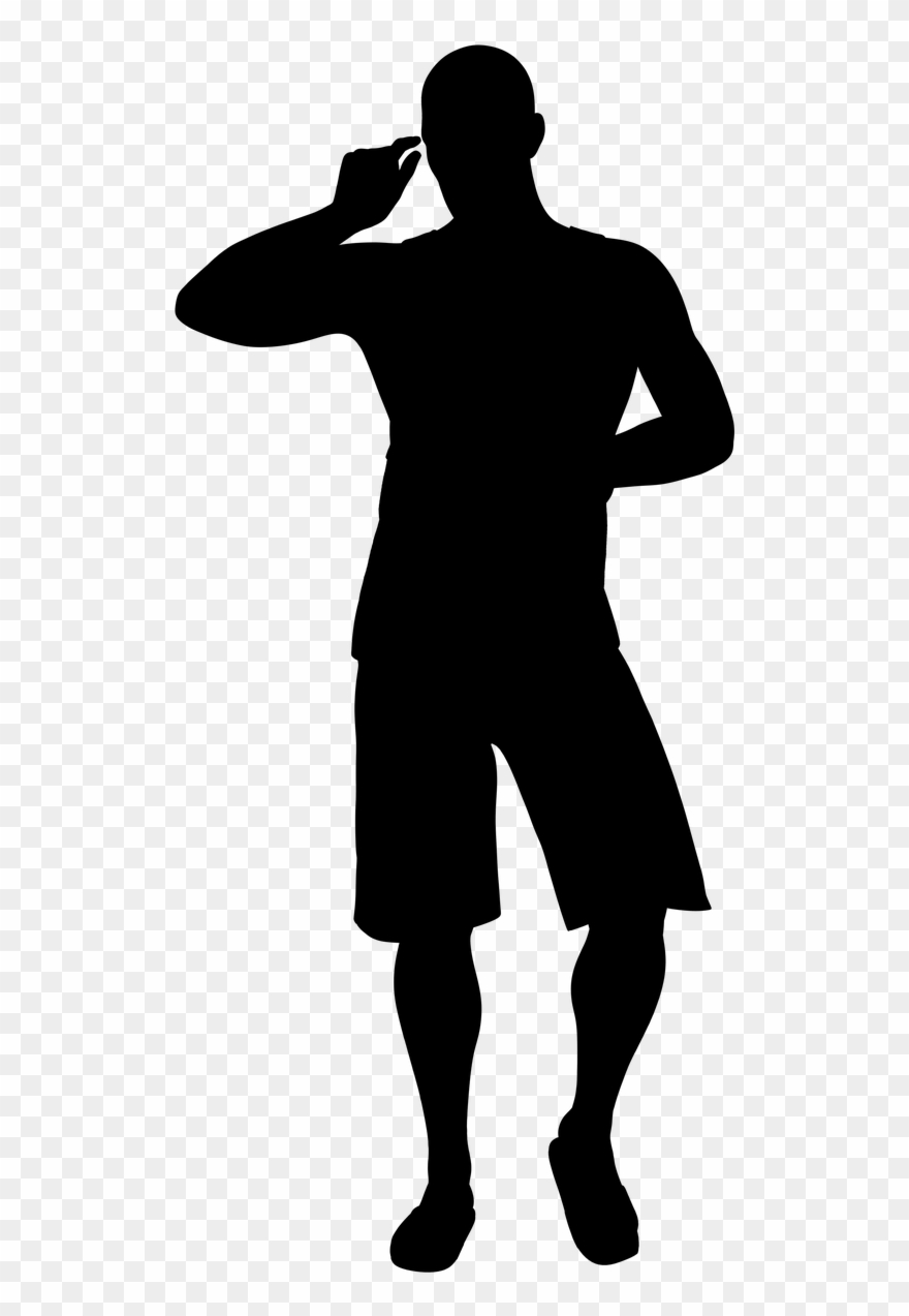 Silhouette Man Casual Clipart