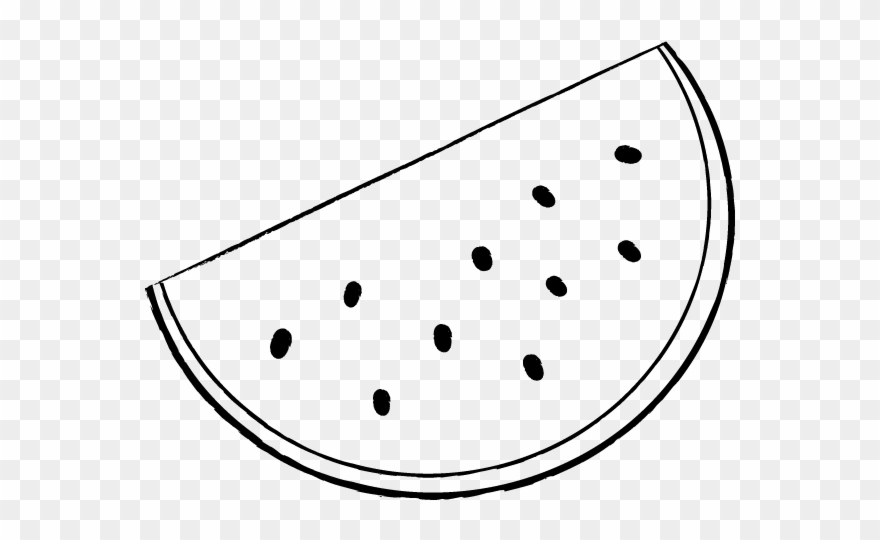 Watermelon Clip Art Black And White - Png Download