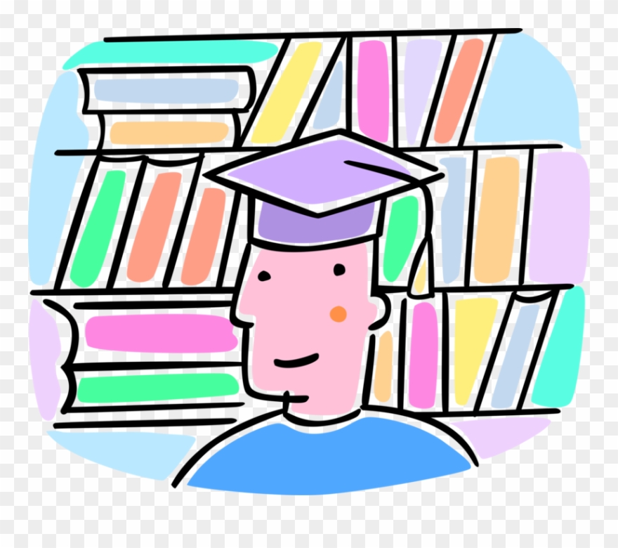 Picture Free Graduate In With Cap And Books Image Clipart