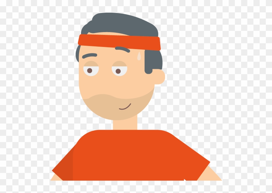 Person Wearing Sweat Band Clipart