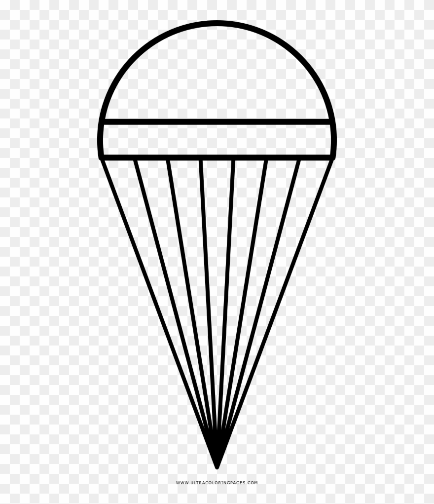 Parachute Coloring Page Clipart