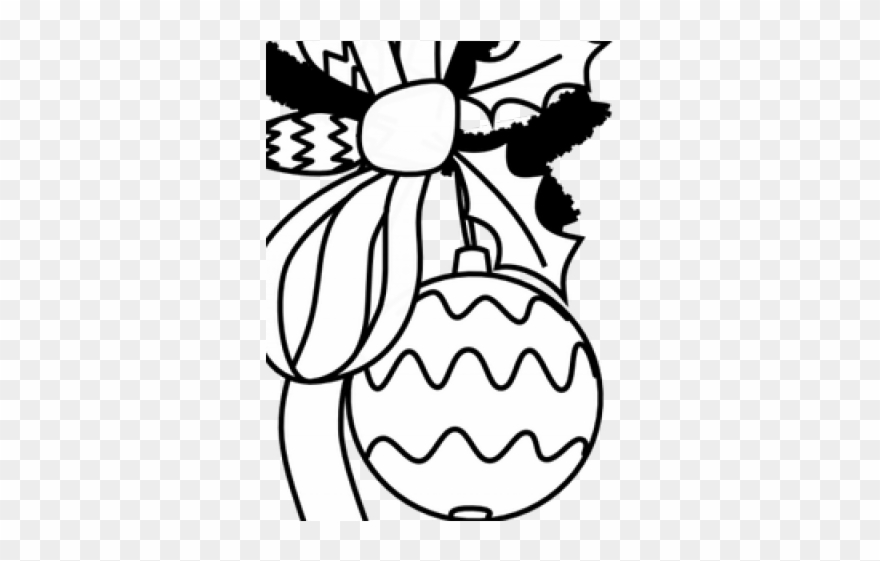 Christmas Ornaments Clipart Line Art - Png Download