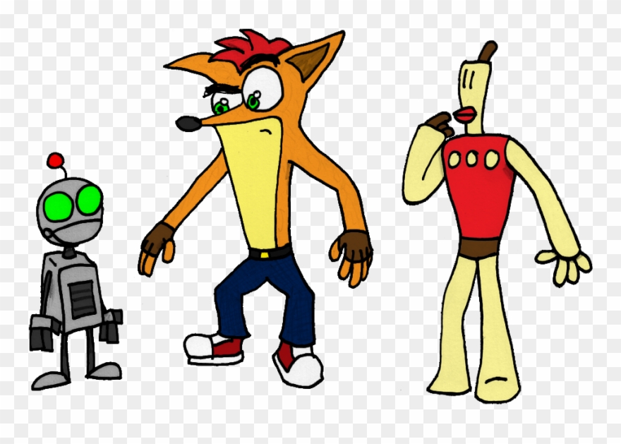 Clank, Crash, And Klaymen Clipart
