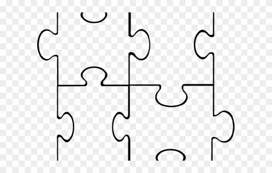 Pice Clipart Puzzle Template - Png Download