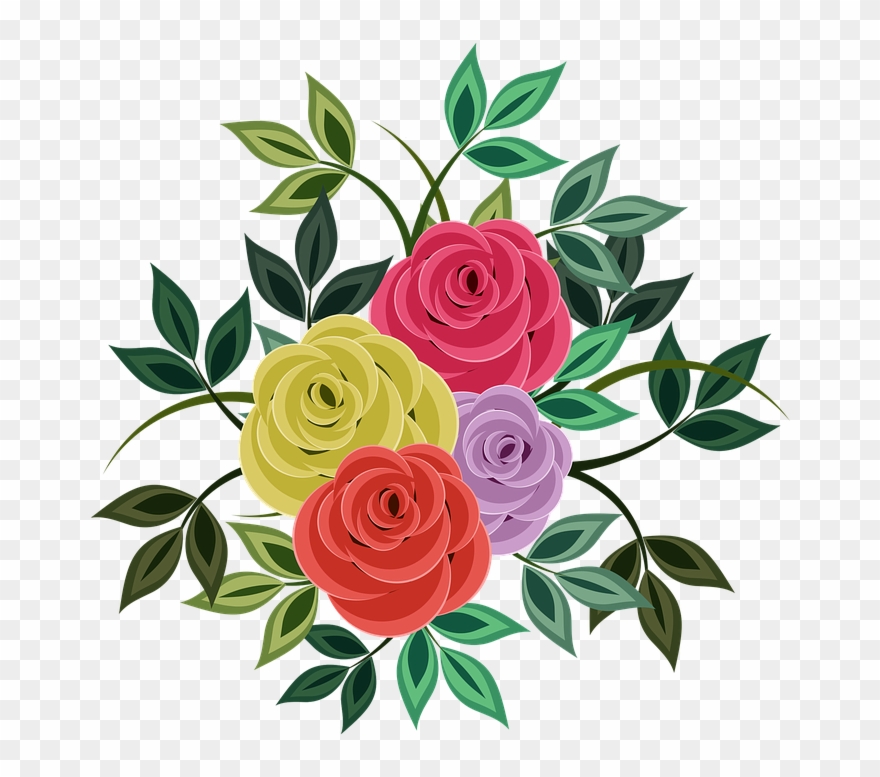 Roses, Flowers, Floral, Plants, Spring, Flowery Clipart