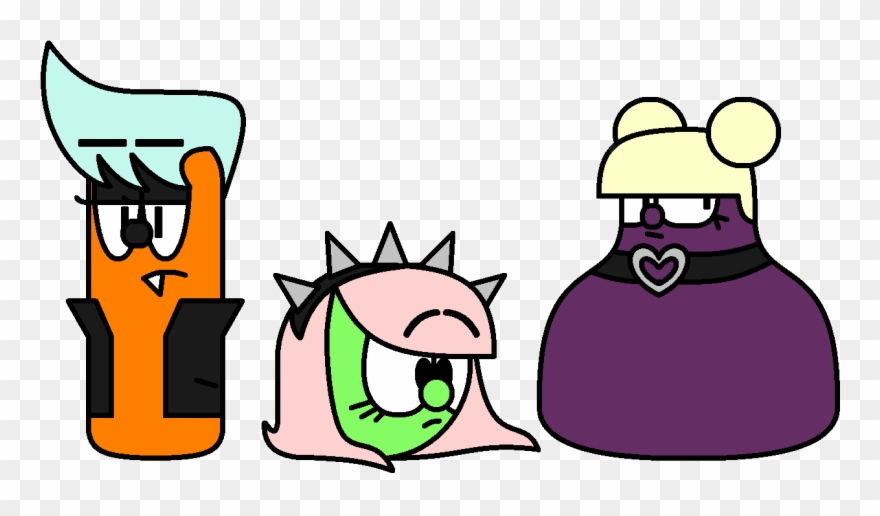 My Veggietales Oc's, A Veggie Girl Gang With One Who Clipart