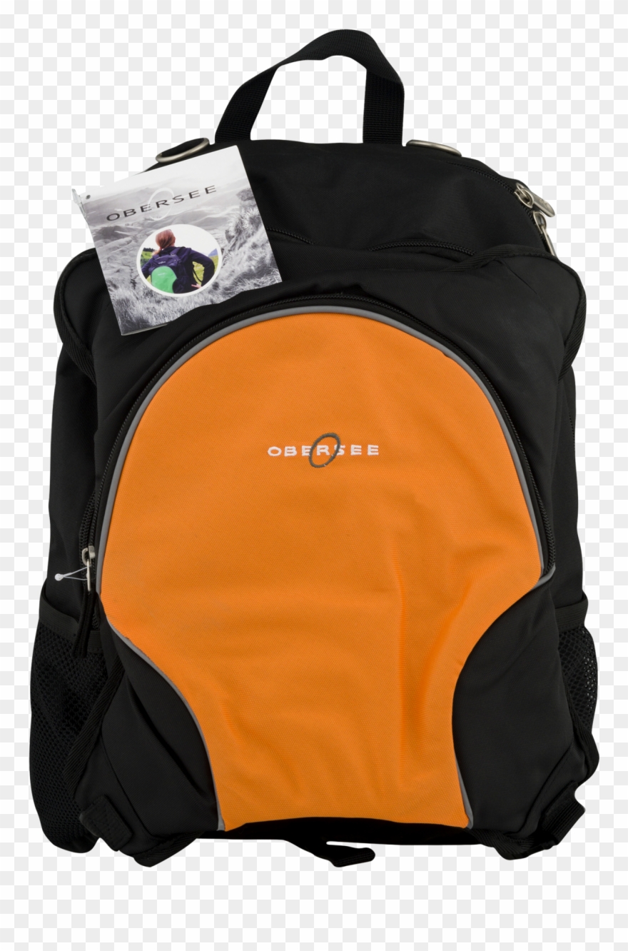Obersee Rio Diaper Bag Backpack With Cooler Black/orange, Clipart