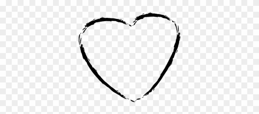 Drawn Heart Black And White Clipart