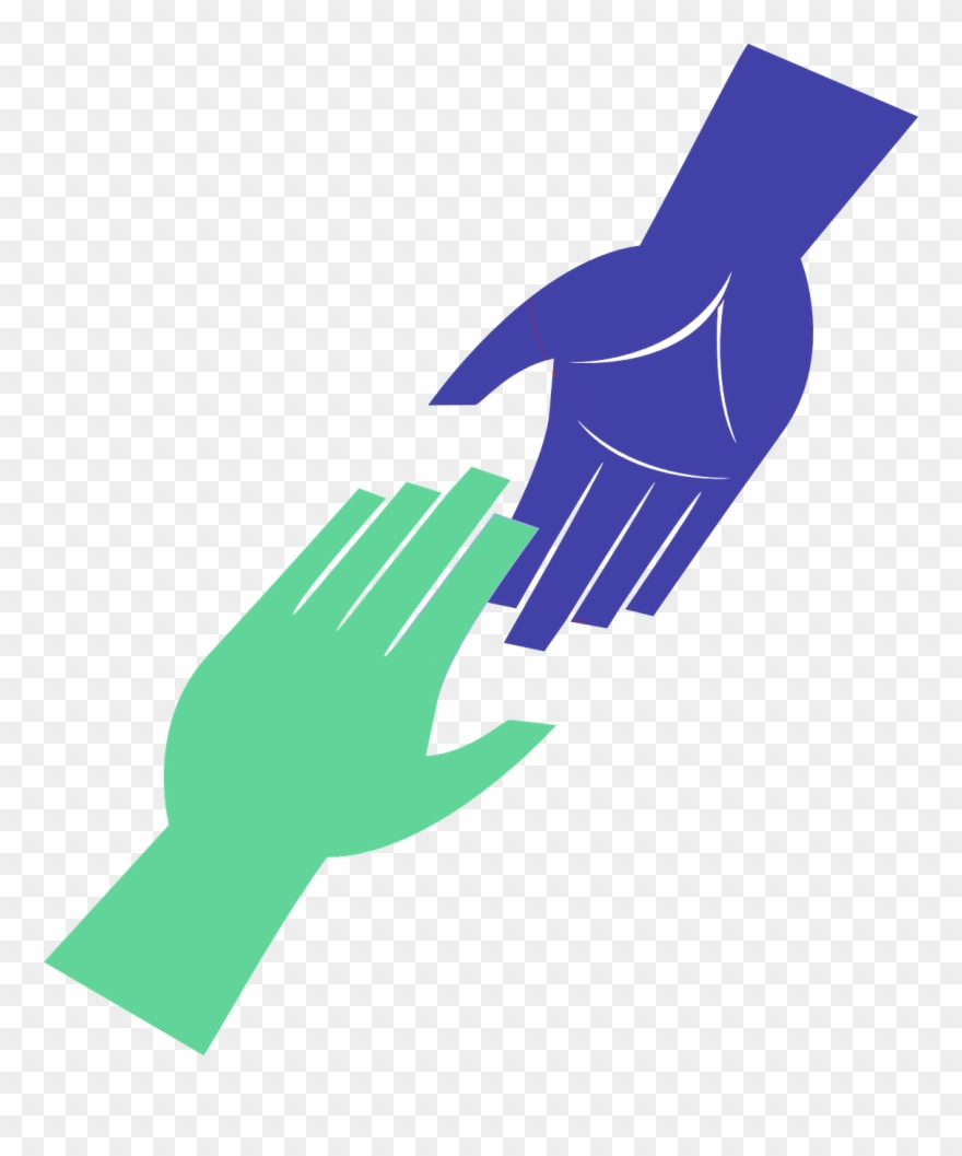 Reaching-blue And Green Clipart