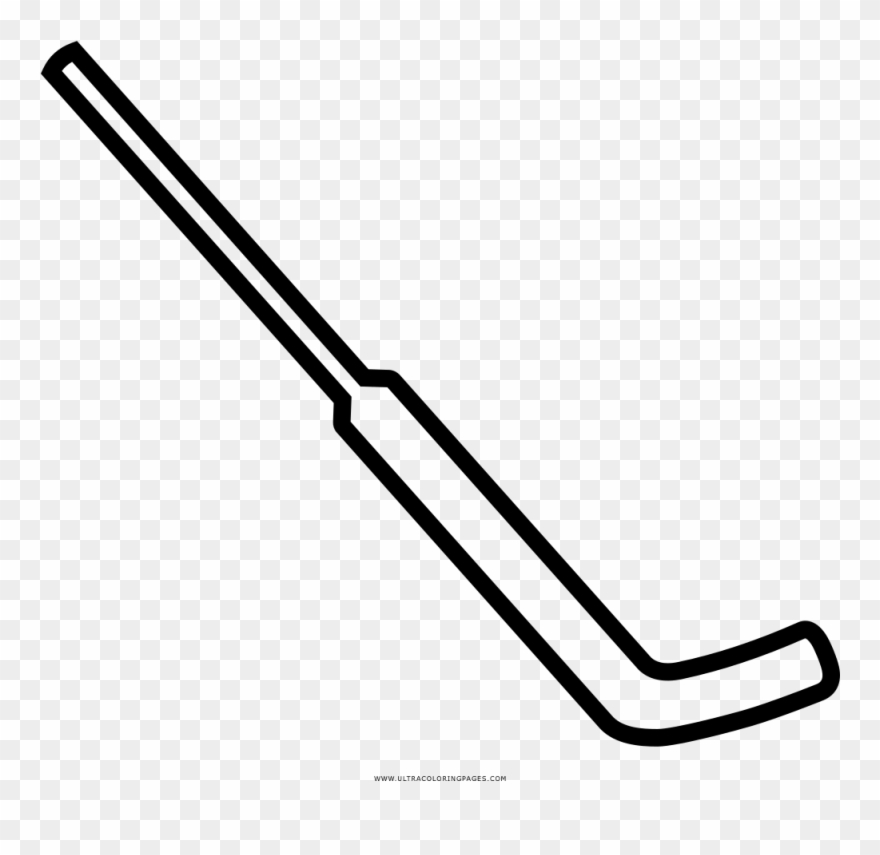 Hockey Stick Coloring Page Clipart