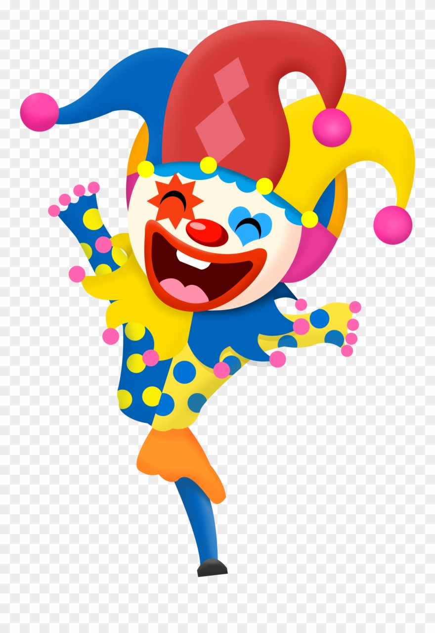 Hand Drawn Cartoon Flat Clown Decoration Vector Clipart