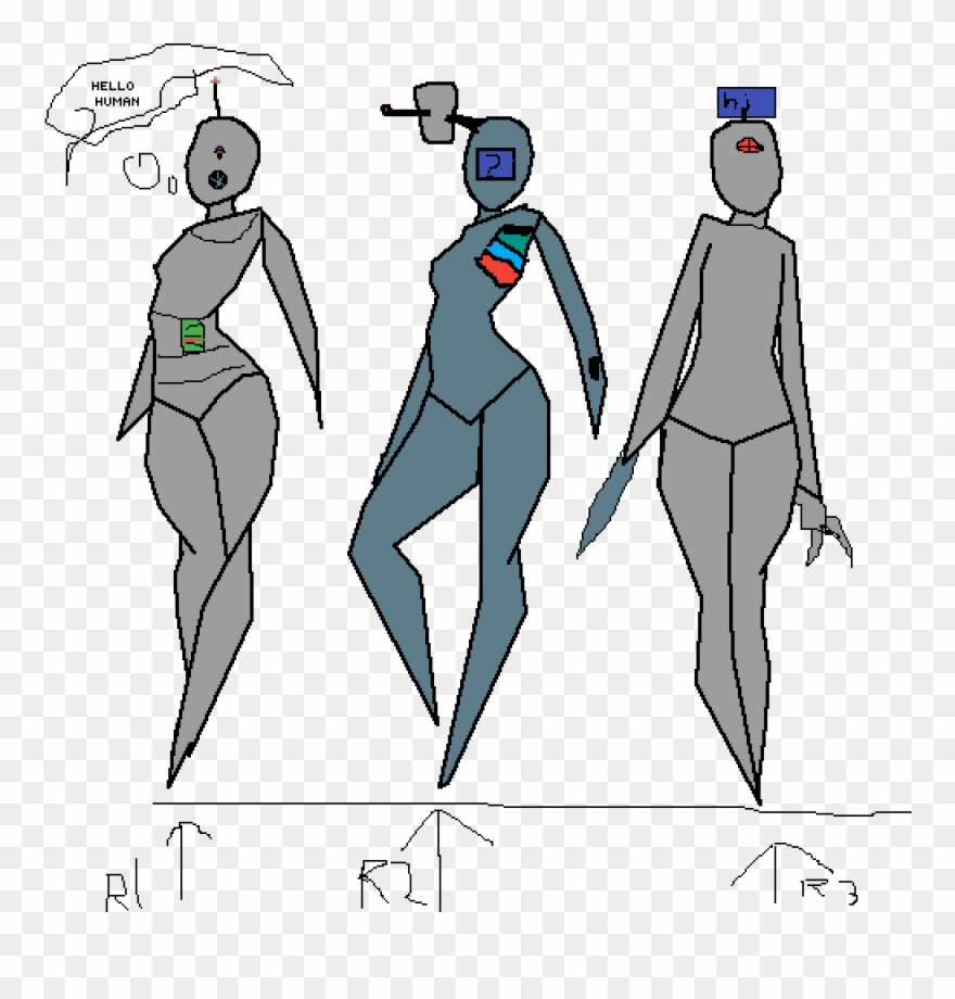 The Robo Sisters {3 Of My Oc's Clipart