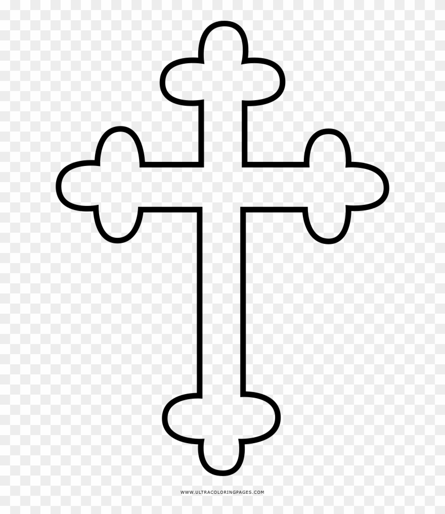 Cross Line Art Clipart