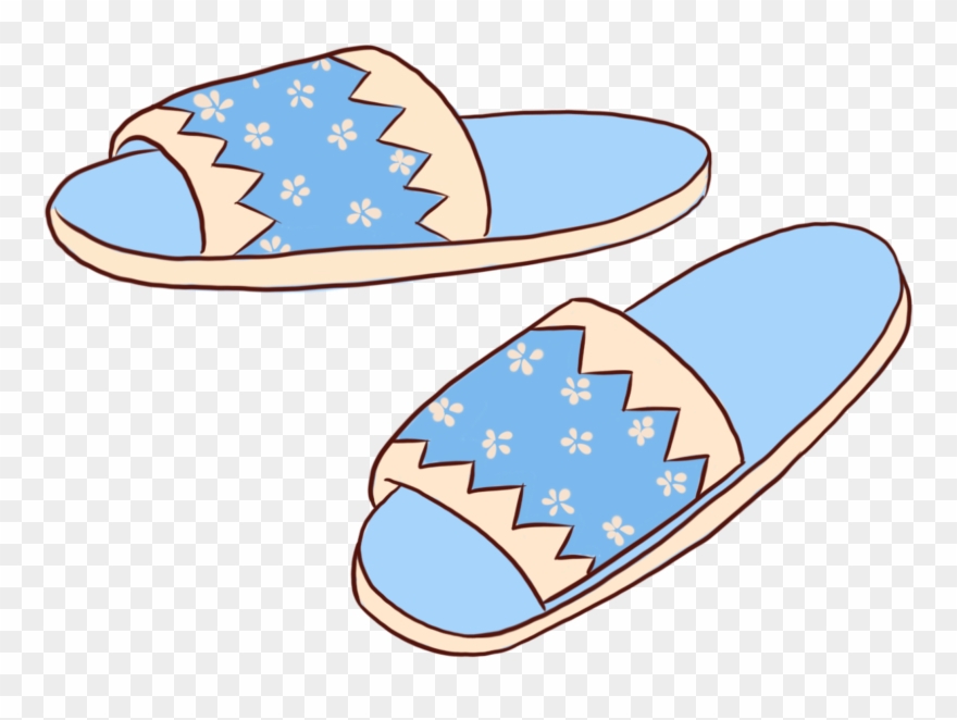 Hand Painted Cartoon Daily Necessities Slippers Png Clipart