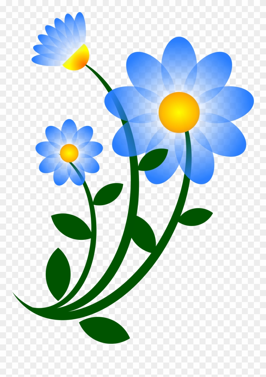 Clipart Of Escorts, Blue Color And Bulaklak - Png Download