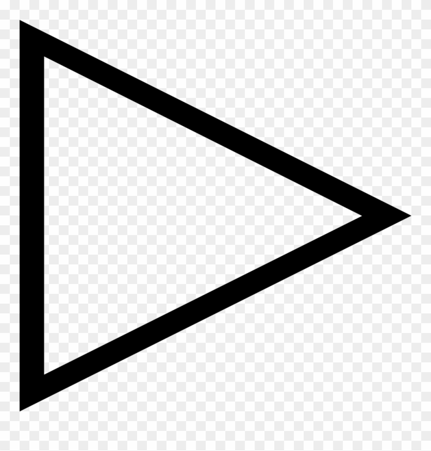 Play Right Arrow Triangle Outline Comments Clipart